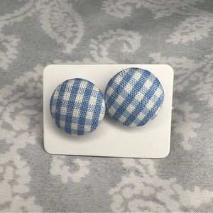 Metal-free Button Earrings, Plastic Post Studs, Allergy Free Hypoallergenic